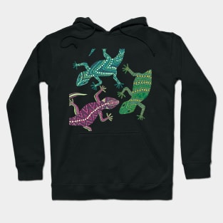 Colorful Gecko Gathering Hoodie